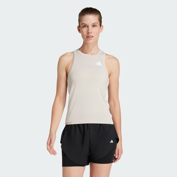 Μπεζ Train Essentials 3-Stripes Workout Tank Top