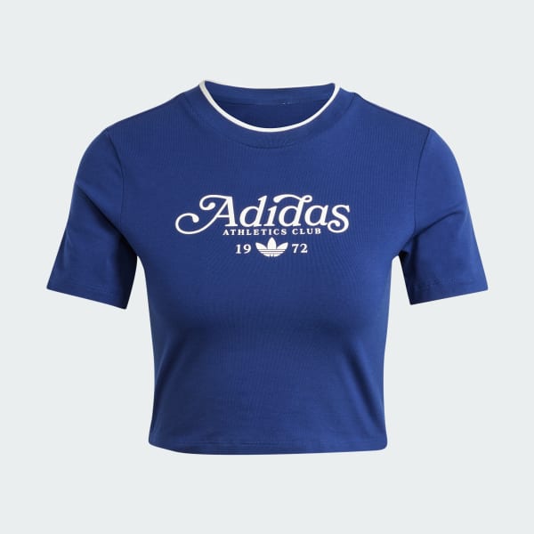 Bleu T-shirt graphique Badge Slim 3 bandes