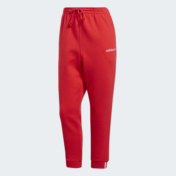 adidas originals coeeze sweat pant in red