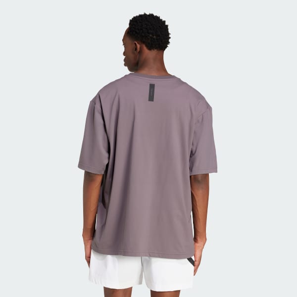 สีเทา เสื้อยืดทรงหลวม adidas Z.N.E.