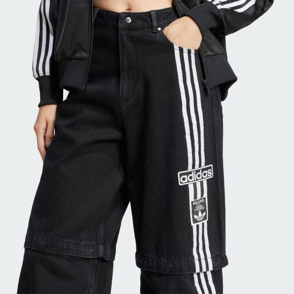 adidas Adibreak Denim Two-In-One Pants - Black | Free
