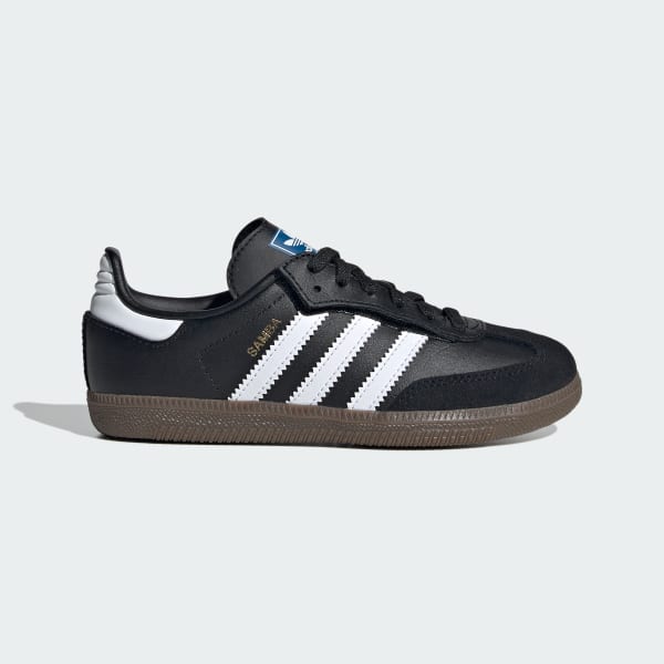 Black Samba OG Comfort Closure Elastic Lace Shoes Kids