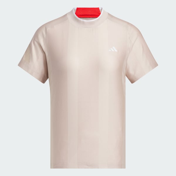 ブラウン 【ゴルフ】アディゼロ メッシュ モックネック 半袖シャツ