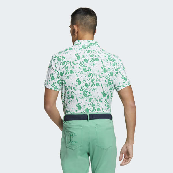 White Play Green Graphic Polo Shirt