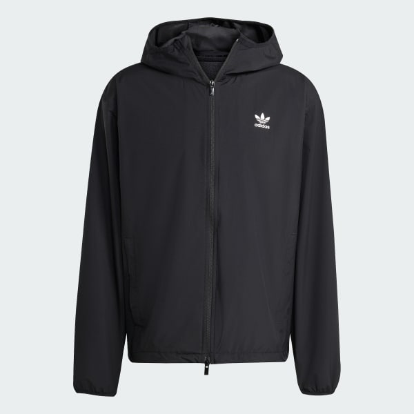 adidas Trefoil Essentials Woven Jacket - Black | Free Shipping