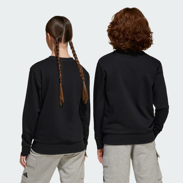 Negro Polerón cuello redondo Essentials (Adolescentes)