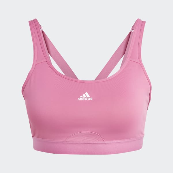 Rosa adidas TLRD Move Training High-Support BH