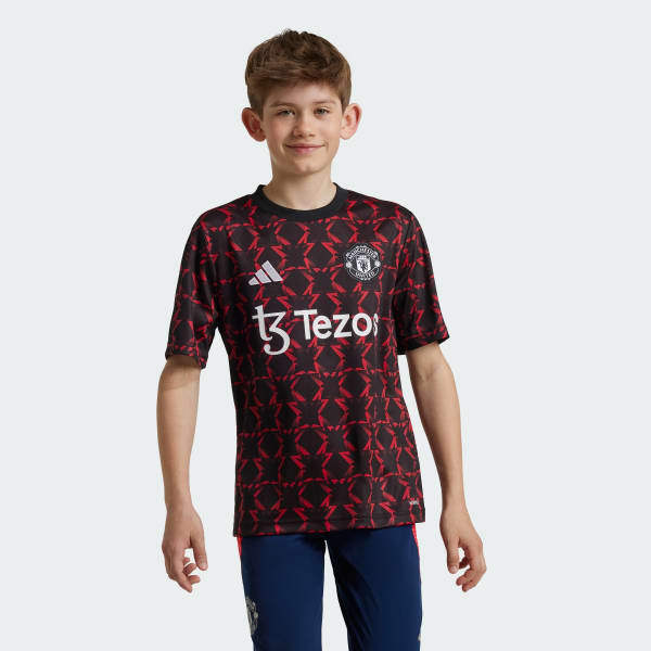 Black Manchester United Pre-Match Jersey Kids
