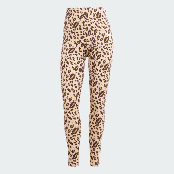 Beige Mallas Essentials 3 Franjas Animal Print