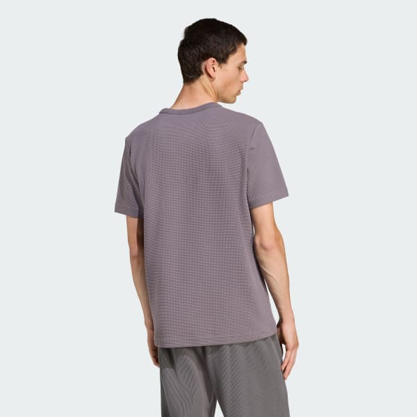 สีเทา เสื้อยืดผ้าวาฟเฟิล Trefoil Essentials