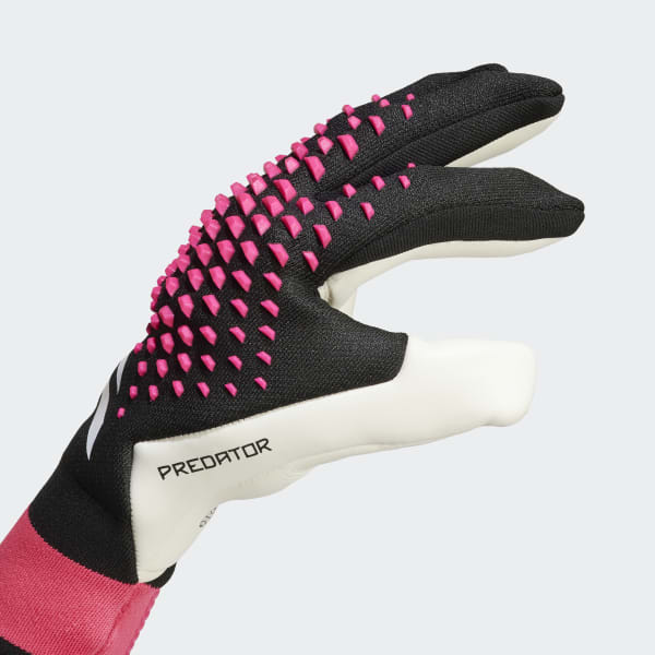 Schwarz Predator Pro Fingersave Torwarthandschuhe