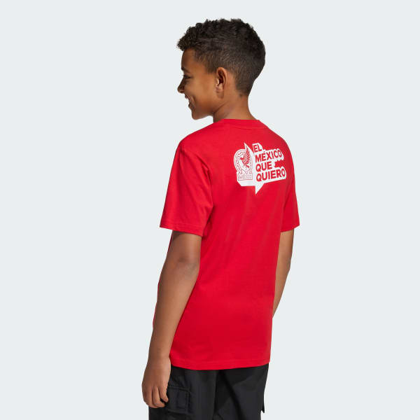 Rojo Playera local de México para niños

