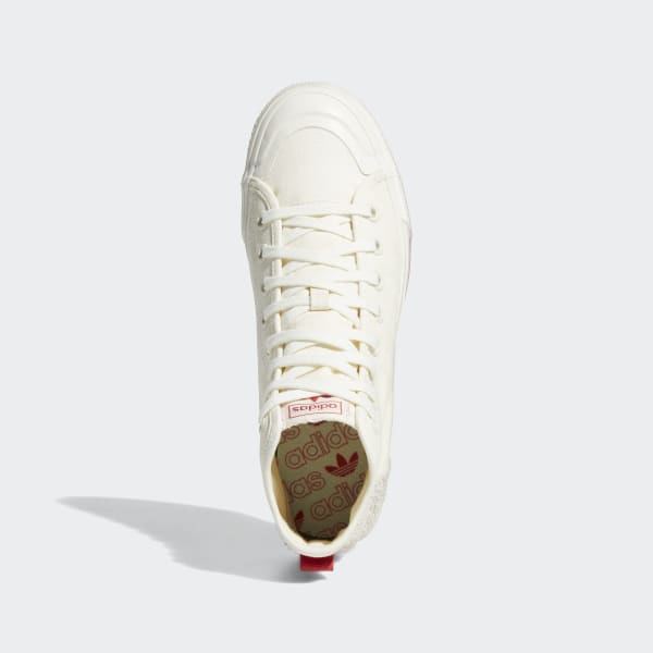 Men's Nizza Hi RF Off White and Glory Red Shoes | adidas US