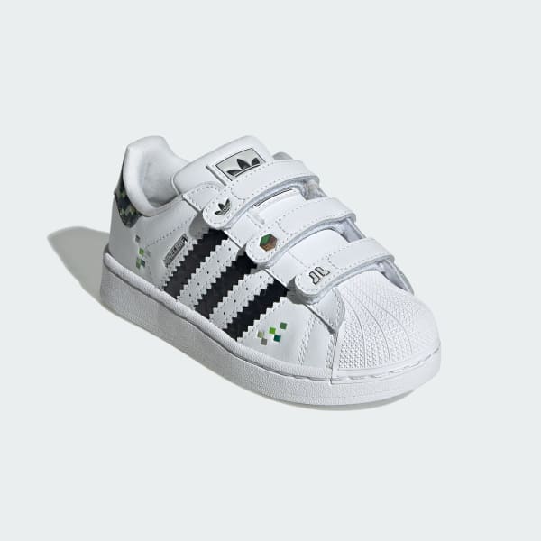 Branco Tênis Superstar II x Minecraft Infantil