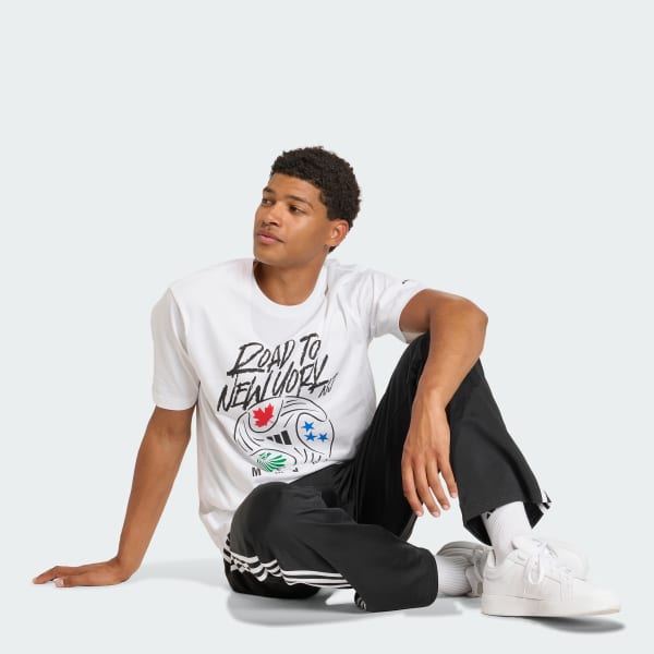 White FIFA WC ROAD TO NY NJ GRAPHIC T-SHIRT