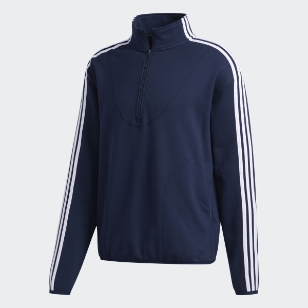 adidas Terry Track Top Gender Neutral Blue adidas New Zealand