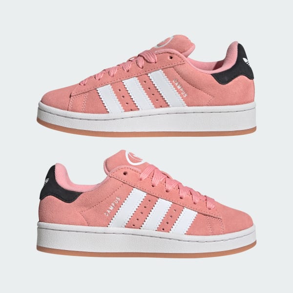 Adidas originals campus trainer in pale grey with pink sole shop