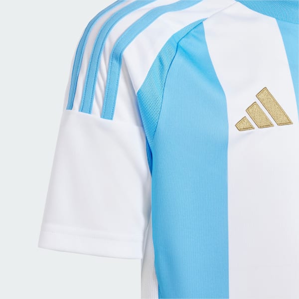 Blanc Maillot Domicile Argentine 24 Enfants