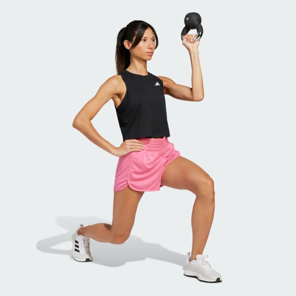 Rosa Shorts Pacer Essentials Tejidos Tiro Alto