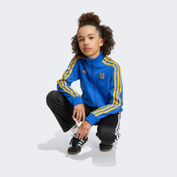 Azul Chamarra Deportiva Icons Tigres UANL para Niños