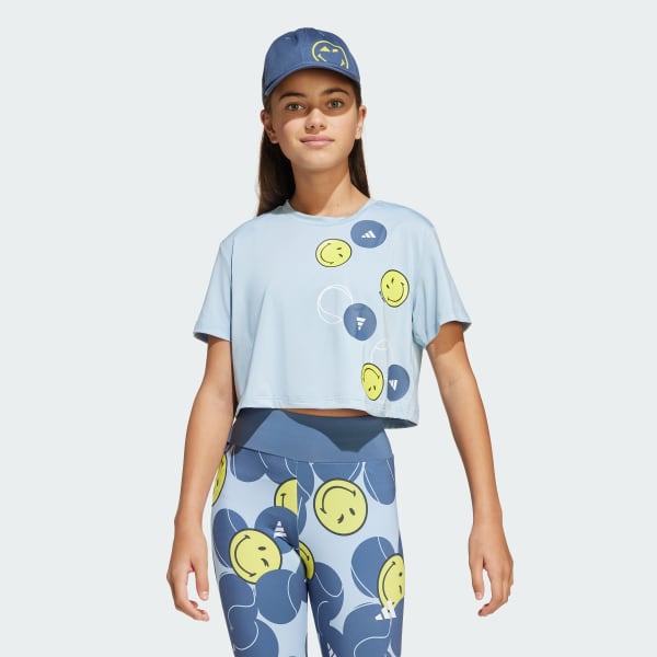 Blue adidas x Smileyworld Training Tee Kids