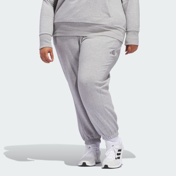 Adidas fleece joggers womens grey clearance