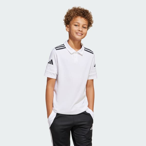 Blanco Playera Polo SQ 25 Algodón para Niños