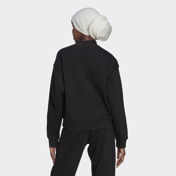 Svart ALL SZN Fleece Mock Neck Sweatshirt CM847