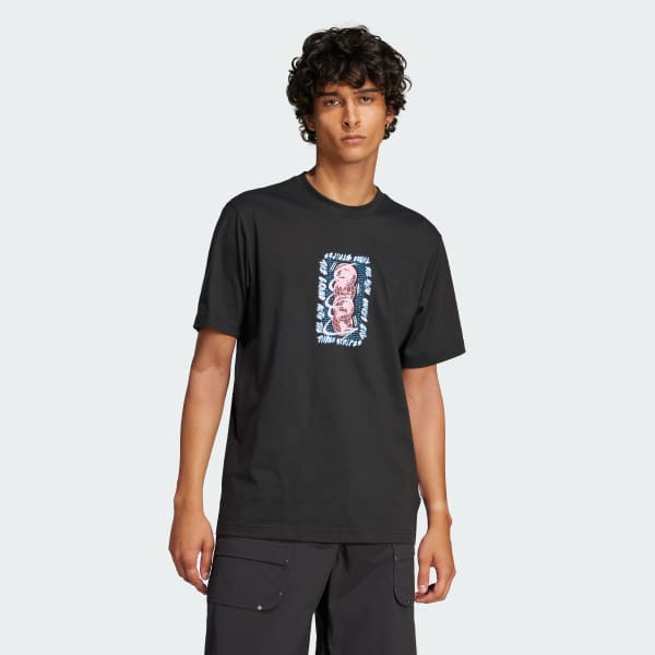 Đen Áo Thun Trefoil Series