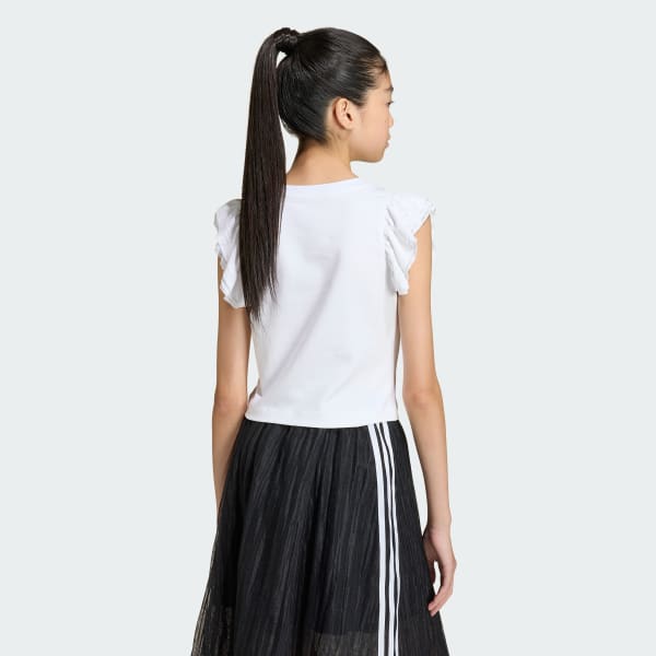 blanc T-SHIRT SLIM LACE