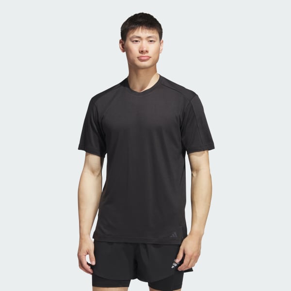 Schwarz Yoga Training T-Shirt