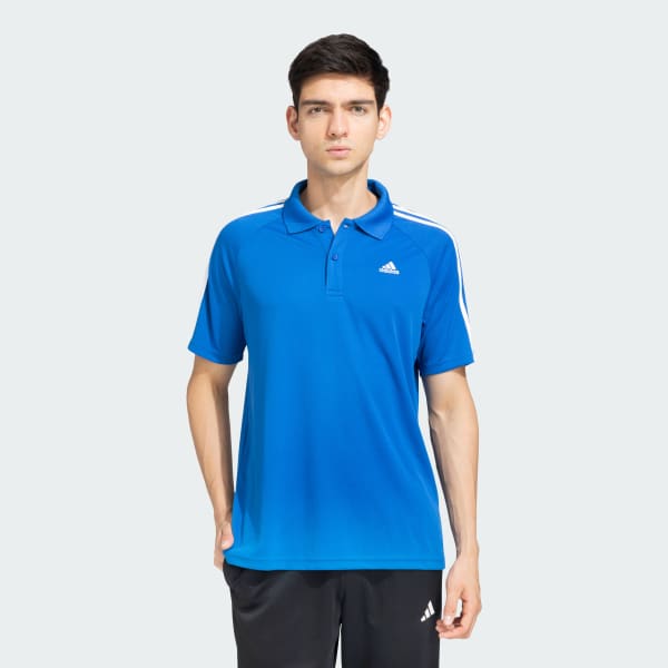 Stripes Blue Adidas Polo ADIDAS Golf Youth Boy's Blue Stripe Polo