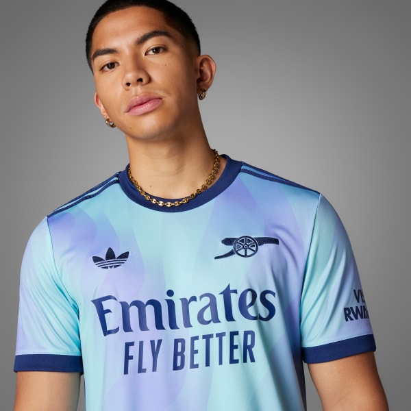 Azul Camisola do Terceiro Equipamento 24/25 do Arsenal