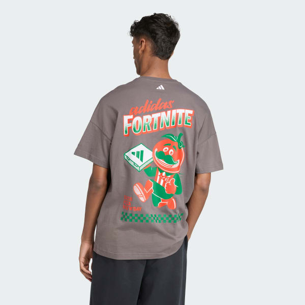 hnědá Tričko adidas X Fortnite Graphic Loose