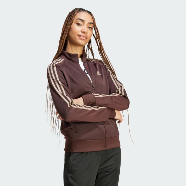 Adidas women's basketball 3 stripe jacket shop