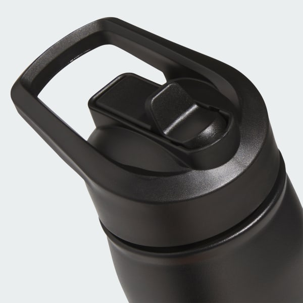 Black M Steel Straw 600 Metal Bottle