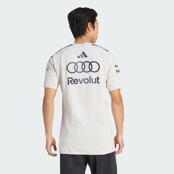 Weiss AUDI REVOLUT F1 TEAM ENGINEERS & MARKETING POLOSHIRT, KURZÄRMELIG