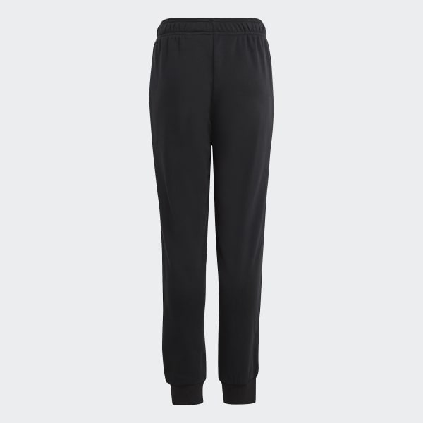 Black Essentials Regular Fit Big Logo Cotton Pants