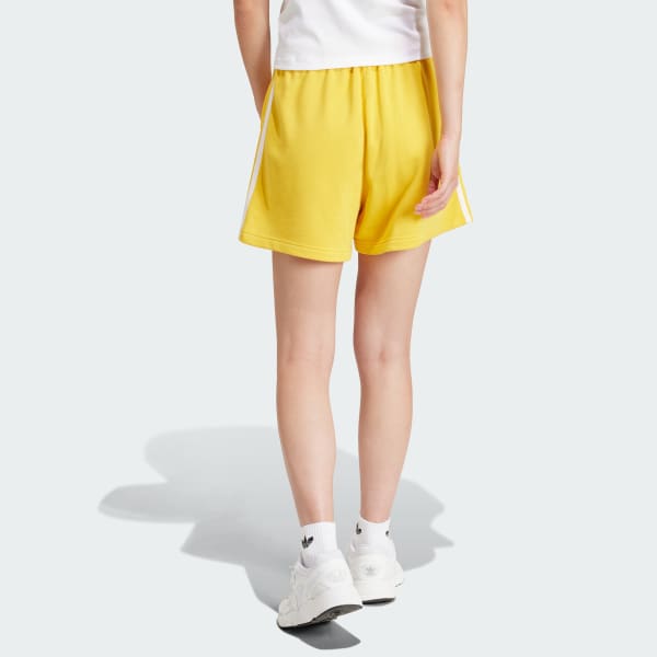 adidas Adicolor 3 Stripes French Terry Shorts Gold Women s