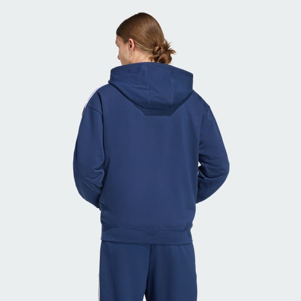 Azul Moletom com Capuz Adidas Adicolor Oversized com Zíper Total