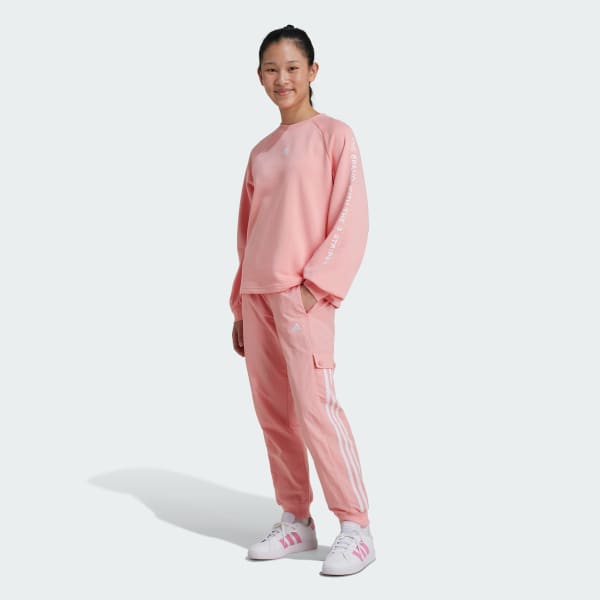 Rose Pantalon cargo toile à revers Street Jam Enfants