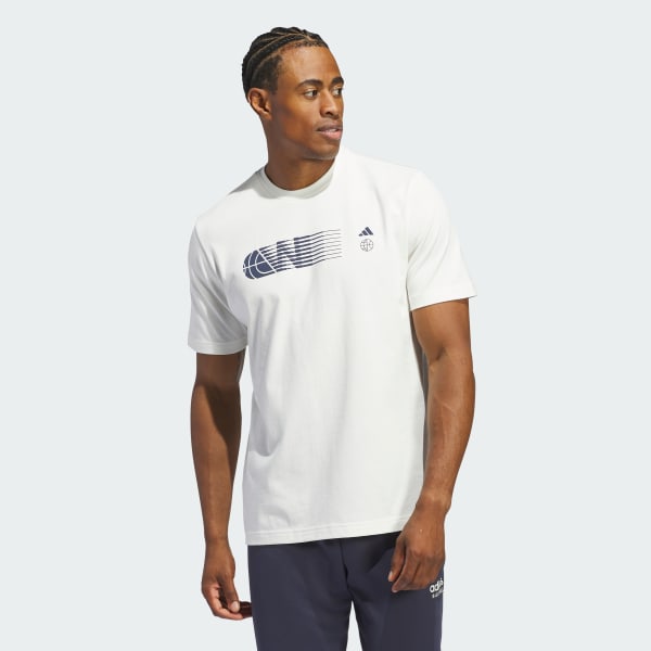 Adidas white t shirt online