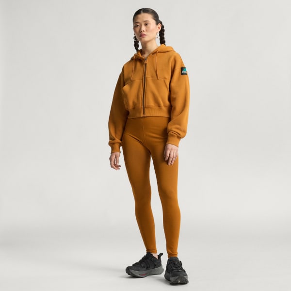 adidas Equipment Cropped Hoodie - Brown | Free Shipping with
