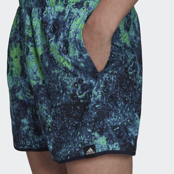 modrá Short Length Melting Salt Reversible CLX Swim Shorts L5334