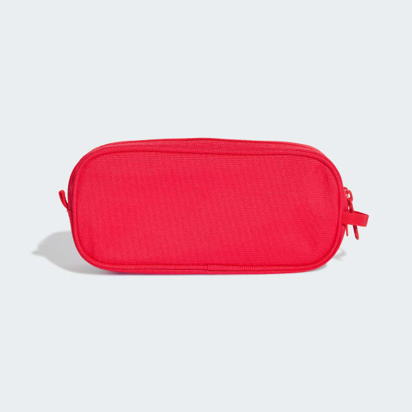 Merah Kotak Pensil Two Zipper