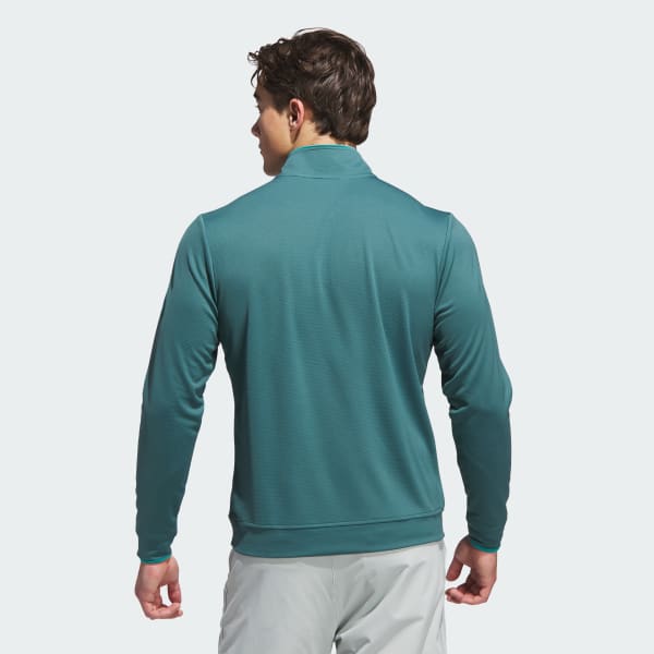 Verde Camisola Leve de Meio-fecho