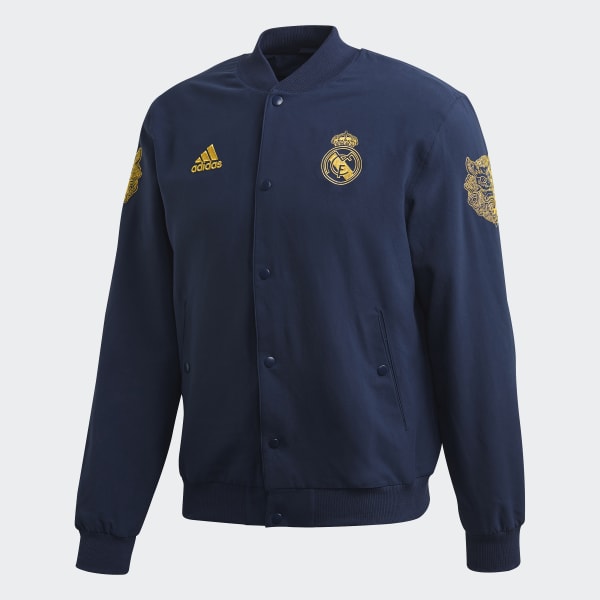 Campera del real madrid sale azul