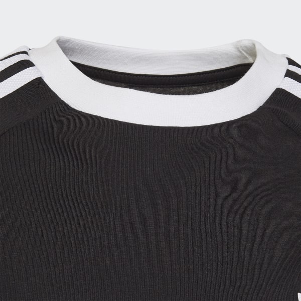 Schwarz adicolor 3-Streifen T-Shirt LA794