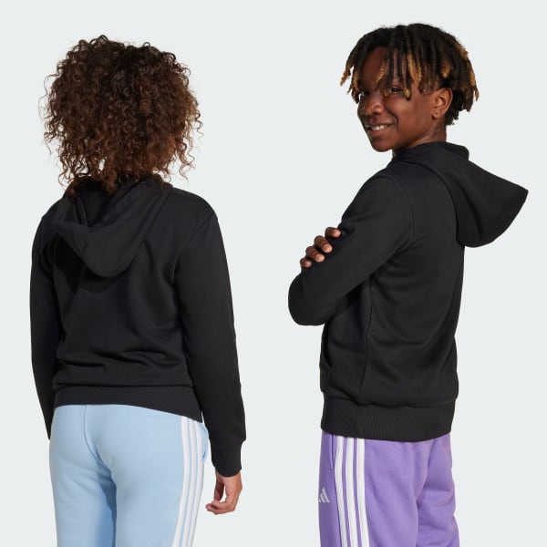 Negro Polera con capucha Essentials (Niños)