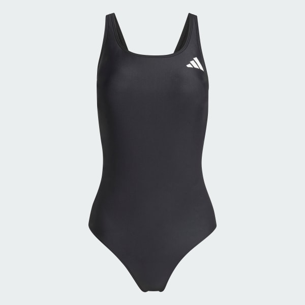 Black PADDED V-BACK SWIMSUIT